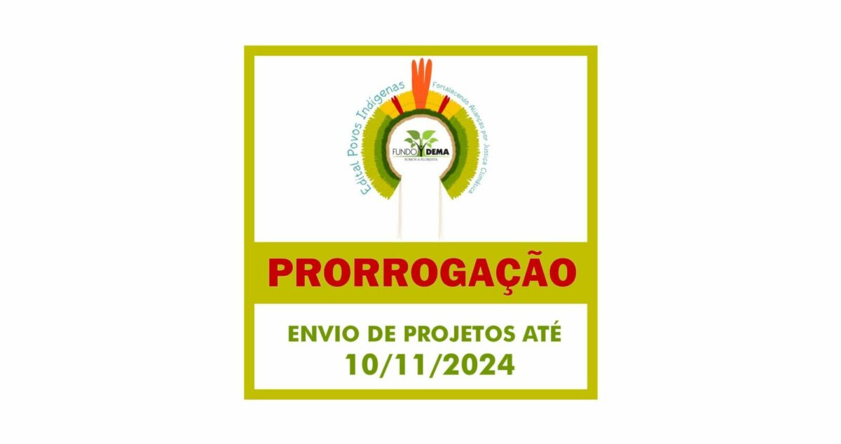 Retificação de Edital prorroga prazo para recebimento de projetos indígenas